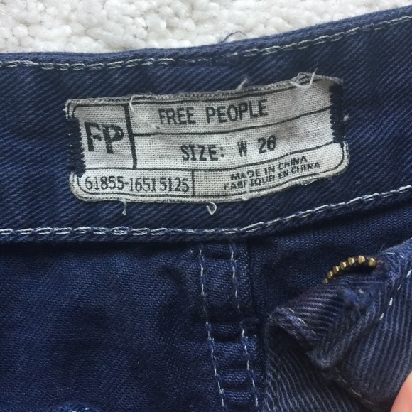 Free People Navy Jean Shorts - Picture 4 of 4